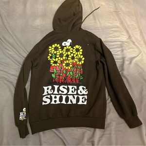 Brown Hoodie with Graphic Print